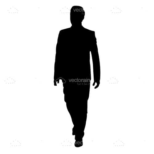 Black Silhouette of a Business Man